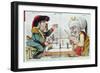 Turkey and Russia Playing a Game of Strategy, from Le Perroquet, 1877-null-Framed Giclee Print