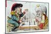 Turkey and Russia Playing a Game of Strategy, from Le Perroquet, 1877-null-Mounted Giclee Print