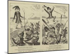 Turkey and the Powers, Roumanian Caricatures of the Proposed Naval Demonstration-null-Mounted Giclee Print