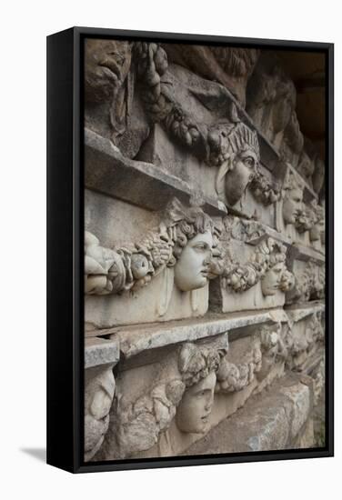 Turkey, Aphrodisias, Sebasteion, Wall Reliefs, Theatrical Masks-Samuel Magal-Framed Stretched Canvas