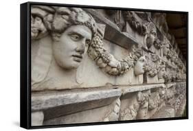 Turkey, Aphrodisias, Sebasteion, Wall Reliefs, Theatrical Masks-Samuel Magal-Framed Stretched Canvas