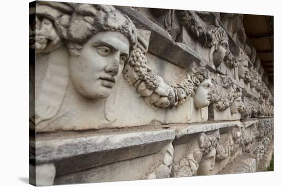 Turkey, Aphrodisias, Sebasteion, Wall Reliefs, Theatrical Masks-Samuel Magal-Stretched Canvas