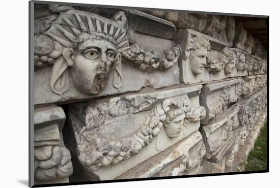Turkey, Aphrodisias, Sebasteion, Wall Reliefs, Theatrical Masks-Samuel Magal-Mounted Photographic Print