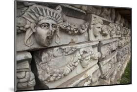 Turkey, Aphrodisias, Sebasteion, Wall Reliefs, Theatrical Masks-Samuel Magal-Mounted Photographic Print