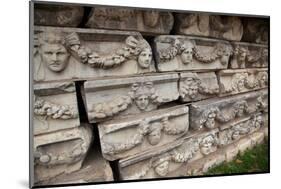 Turkey, Aphrodisias, Sebasteion, Wall Reliefs, Theatrical Masks-Samuel Magal-Mounted Photographic Print