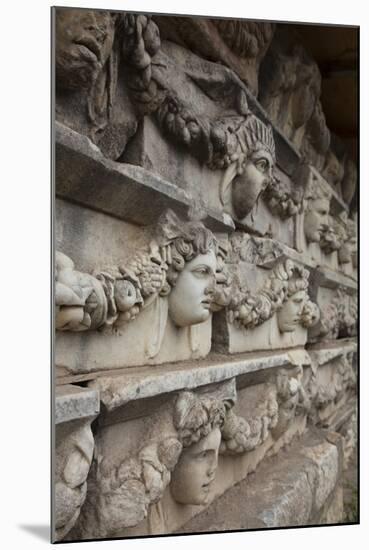 Turkey, Aphrodisias, Sebasteion, Wall Reliefs, Theatrical Masks-Samuel Magal-Mounted Photographic Print