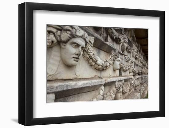 Turkey, Aphrodisias, Sebasteion, Wall Reliefs, Theatrical Masks-Samuel Magal-Framed Photographic Print