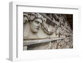 Turkey, Aphrodisias, Sebasteion, Wall Reliefs, Theatrical Masks-Samuel Magal-Framed Photographic Print