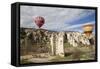 Turkey, Cappadocia, Goreme Valley, Hot Air Balloons-Samuel Magal-Framed Stretched Canvas