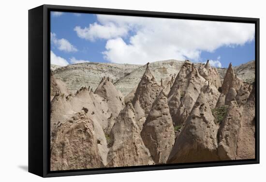 Turkey, Cappadocia, Goreme Valley, Zelve, Open Air Museum, Rock Dwelling-Samuel Magal-Framed Stretched Canvas