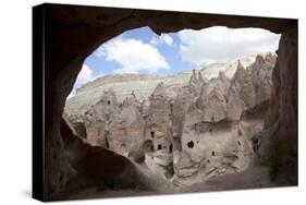 Turkey, Cappadocia, Goreme Valley, Zelve, Open Air Museum, Rock Dwelling-Samuel Magal-Stretched Canvas