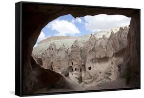 Turkey, Cappadocia, Goreme Valley, Zelve, Open Air Museum, Rock Dwelling-Samuel Magal-Framed Stretched Canvas