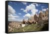 Turkey, Cappadocia, Goreme Valley, Zelve, Open Air Museum, Rock Dwelling-Samuel Magal-Framed Stretched Canvas