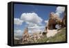 Turkey, Cappadocia, Goreme Valley, Zelve, Open Air Museum, Rock Dwelling-Samuel Magal-Framed Stretched Canvas