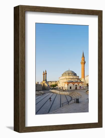 Turkey, Central Anatolia, Sivas, Twin Minarets of Cifte Minare Medressah and Kale Camii-Christian Kober-Framed Photographic Print