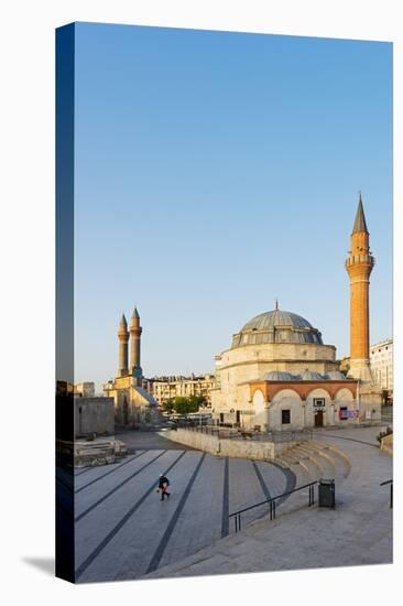 Turkey, Central Anatolia, Sivas, Twin Minarets of Cifte Minare Medressah and Kale Camii-Christian Kober-Stretched Canvas