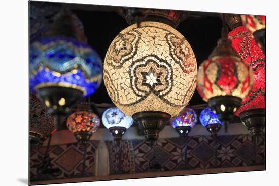 Turkey, Central Anatolia, Uchisar, colorful, glass mosaic lamps.-Emily Wilson-Mounted Premium Photographic Print