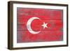 Turkey Country Flag - Barnwood Painting-Lantern Press-Framed Art Print