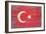 Turkey Country Flag - Barnwood Painting-Lantern Press-Framed Art Print