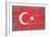 Turkey Country Flag - Barnwood Painting-Lantern Press-Framed Art Print