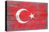 Turkey Country Flag - Barnwood Painting-Lantern Press-Stretched Canvas