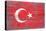 Turkey Country Flag - Barnwood Painting-Lantern Press-Stretched Canvas