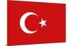Turkey Country Flag - Letterpress-Lantern Press-Mounted Premium Giclee Print