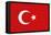 Turkey Country Flag - Letterpress-Lantern Press-Framed Stretched Canvas