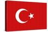 Turkey Country Flag - Letterpress-Lantern Press-Stretched Canvas