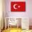 Turkey Country Flag - Letterpress-Lantern Press-Art Print displayed on a wall