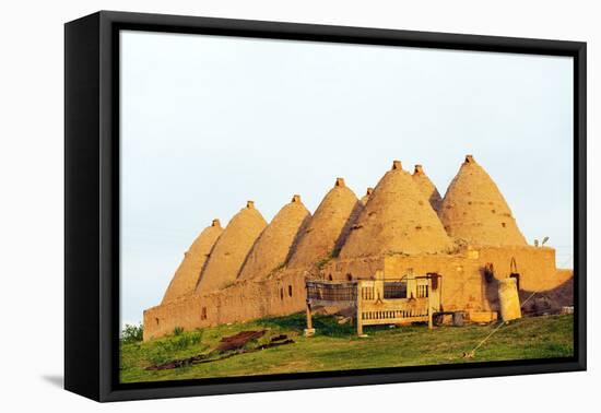 Turkey, Eastern Anatolia, Village of Harran, Beehive Mud Brick Houses-Christian Kober-Framed Stretched Canvas
