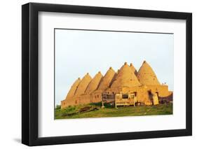 Turkey, Eastern Anatolia, Village of Harran, Beehive Mud Brick Houses-Christian Kober-Framed Photographic Print