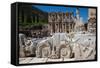 Turkey, Ephesus, Library of Celsus-Samuel Magal-Framed Stretched Canvas