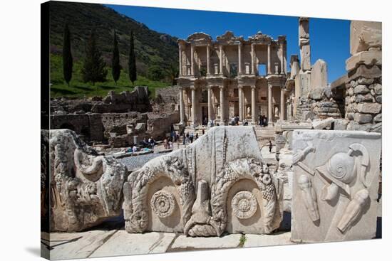 Turkey, Ephesus, Library of Celsus-Samuel Magal-Stretched Canvas