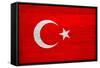 Turkey Flag Design with Wood Patterning - Flags of the World Series-Philippe Hugonnard-Framed Stretched Canvas