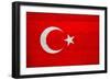 Turkey Flag Design with Wood Patterning - Flags of the World Series-Philippe Hugonnard-Framed Art Print