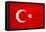 Turkey Flag Design with Wood Patterning - Flags of the World Series-Philippe Hugonnard-Framed Stretched Canvas