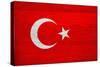 Turkey Flag Design with Wood Patterning - Flags of the World Series-Philippe Hugonnard-Stretched Canvas