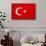 Turkey Flag Design with Wood Patterning - Flags of the World Series-Philippe Hugonnard-Art Print displayed on a wall