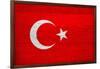 Turkey Flag Design with Wood Patterning - Flags of the World Series-Philippe Hugonnard-Framed Art Print