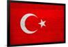 Turkey Flag Design with Wood Patterning - Flags of the World Series-Philippe Hugonnard-Framed Art Print