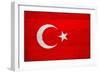 Turkey Flag Design with Wood Patterning - Flags of the World Series-Philippe Hugonnard-Framed Premium Giclee Print