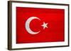 Turkey Flag Design with Wood Patterning - Flags of the World Series-Philippe Hugonnard-Framed Art Print