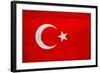 Turkey Flag Design with Wood Patterning - Flags of the World Series-Philippe Hugonnard-Framed Art Print