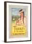 Turkey, For the Best - Pan American World Airways, Vintage Travel Poster, 1950s-Pacifica Island Art-Framed Art Print