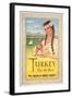 Turkey, For the Best - Pan American World Airways, Vintage Travel Poster, 1950s-Pacifica Island Art-Framed Art Print