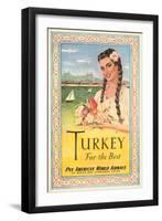 Turkey, For the Best - Pan American World Airways, Vintage Travel Poster, 1950s-Pacifica Island Art-Framed Art Print