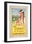 Turkey, For the Best - Pan American World Airways, Vintage Travel Poster, 1950s-Pacifica Island Art-Framed Art Print