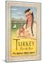 Turkey, For the Best - Pan American World Airways, Vintage Travel Poster, 1950s-Pacifica Island Art-Mounted Art Print