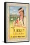 Turkey, For the Best - Pan American World Airways, Vintage Travel Poster, 1950s-Pacifica Island Art-Framed Stretched Canvas